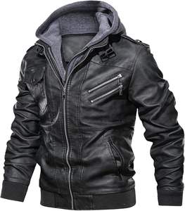 Chaqueta de Cuero Genuino de Manga Larga para Hombre, Nueva, Elegante, de Primera Calidad, Prenda Exterior Moderna, Chaqueta de Cuero PU de Moda para Hombre - Product Image 6