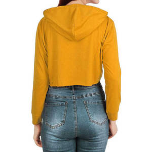 Best Design Women's Winter Casual Short <b>Crop</b> <b>Top</b> Hoodies 100% Cotton Light Weight Customizable Color Size Front Logo Breathable - Product Image 3