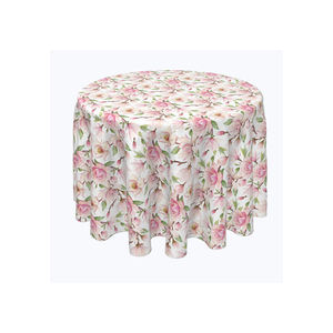 Conception personnalisée de haute qualité tissu de coton brodé motif floral nappes de fête de mariage avec logo privé personnalisé - Product Image 5