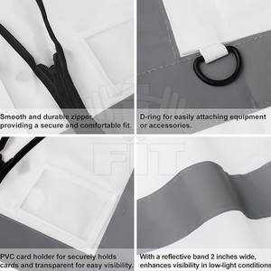 Chaleco de seguridad para trabajadores de alta calidad, chaqueta de malla de poliéster a prueba de agua con Flash LED, logotipo personalizable, ropa reflectante - Product Image 3