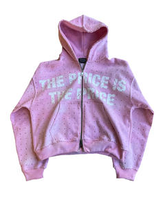 Sweat à capuche surdimensionné en coton personnalisé de haute qualité avec strass et effet vieilli pour homme – Collection Hiver - Product Image 1