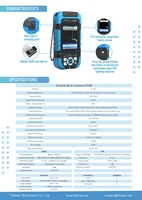 FibMax Fi-22 OTDR portable multifonction, écran tactile 3,5 pouces, testeur de fibre optique, portée 90 km