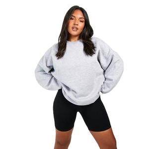 เสื้อสเวตเชิ้ตคอกลมผู้หญิง ดีไซน์ใหม่ ฤดูใบไม้ร่วง ฤดูหนาว ทรงหลวม โอเวอร์ไซส์ ด้านหน้าปรับแต่งได้ ผ้าฟลีซ ป้องกันขนร่วง แห้งเร็ว 2026 - Product Image 1