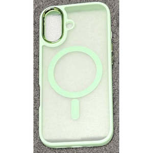 Coque translucide pour iPhone 16 Plus 6.7 avec anneau magnétique vert - Product Image 1