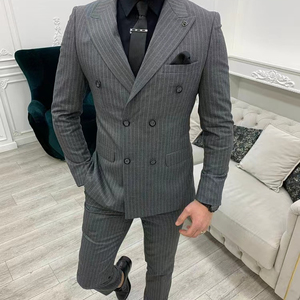 2022 nuovo vestito da <span class=keywords><strong>uomo</strong></span> di lusso sottile <span class=keywords><strong>grigio</strong></span> scuro smoking Slim Casual <span class=keywords><strong>abito</strong></span> da sera formale - Product Image 1