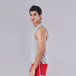 2025 nouveauté coton Muscle Stringer impression personnalisée Beige hommes Fitness musculation Gym débardeur OEM entretenu personnalisation - Product Image 3