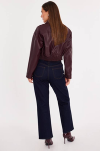 New Women Cow Skin Leather <b>Jacket</b> Zipper Regular Winter Black Slim Casual Motorcycle Knitted Coat - Product Image 5