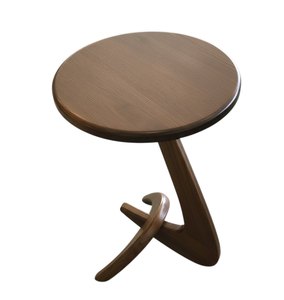 Table basse en bois de haute qualité, forme organique, finition noire, base en bois massif, meuble design, table d'appoint à prix raisonnable - Product Image 2