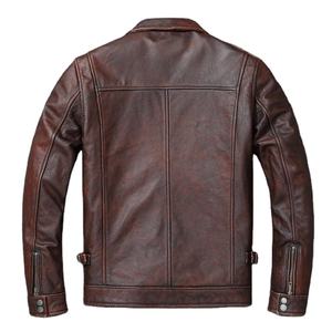 Nouvelle veste en cuir tanné élégante et tendance pour hommes, de haute qualité, confortable, vêtements de rue, automne, moto et course automobile - Product Image 6