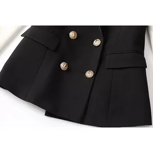 Chaqueta universitaria de invierno de un solo pecho para hombre estilo Hip Hop con nuevo diseño de pareja logotipo personalizado de alta calidad - Product Image 5