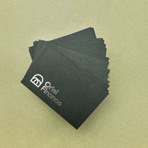 Impression de cartes de visite en papier d'estampage à chaud argenté - Product Image 1