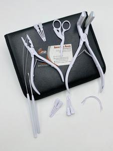 ชุดเครื่องมือต่อผมแบบมืออาชีพสีขาวด้านติดโลโก้ได้ตามต้องการทำจากสเตนเลสเกรดใช้ในการผ่าตัด - Product Image 6