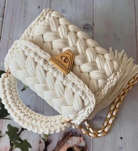 กระเป๋าถือโครเชต์ทำมือกระเป๋าแฟชั่นสำหรับผู้หญิงเป็นมิตรกับสิ่งแวดล้อมซัพพลายเออร์จากอินเดีย - Product Image 2