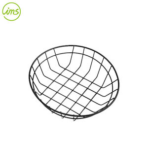 Panier à fruits rond en fil de fer noir, panier organisateur de comptoir en fil de fer revêtu - Product Image 3