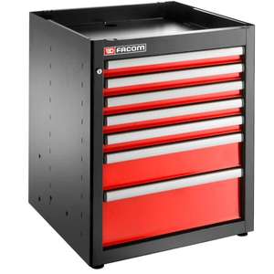 Facom Single Base <b>Tool</b> <b>Cabinet</b> with 7 <b>Drawers</b> Red Color - Product Image 1
