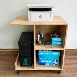 Soporte Móvil para Impresora de Madera Natural KMI68001 con Compartimento para CPU para Muebles de Oficina - Product Image 2