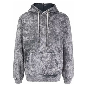 Sweat à capuche pour homme 100% coton délavé à l'acide brodé design solide avec doublure léger pour la saison d'hiver prix raisonnable à vendre - Product Image 6