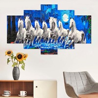Grand ensemble décoratif de 5 peintures murales en MDF imprimées numériquement pour la maison, le bureau, l'hôtel et le salon.