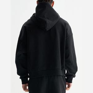 เสื้อสเวตเชิ้ตแบบมีฮู้ดของผู้ชายคอกลมทรงบ็อกซี่เสื้อมีฮู้ดแบบเรียบง่ายแฟชั่นแนวสปอร์ตแบบสั่งทำ - Product Image 3