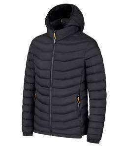 Veste matelassée pour homme Coupe droite Capuche en fourrure de renard blanc Toile avant Manteau d'hiver de luxe Chaud Personnalisé OEM Vente en gros - Product Image 1