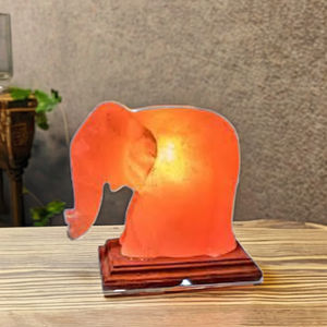 Lámpara de Sal NSLT de Material Orgánico Tallada en Forma de Elefante, Duradera, para Decoración de Bodas y Regalo - Product Image 1