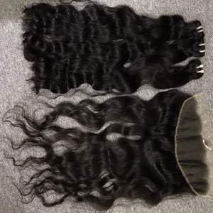 <b>Human</b> <b>Hair</b> With Closure, Black <b>Hair</b>, 100% Raw Virgin <b>Hair</b> Vietnamese <b>Hair</b> - Product Image 3