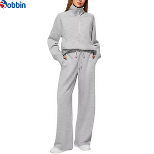 Conjunto de 2 Piezas de Chándal de Moda para Mujer, Otoño Invierno, Sudadera Informal con Capucha, Bolsillos Delanteros, Manga Larga, Color Sólido - Product Image 4