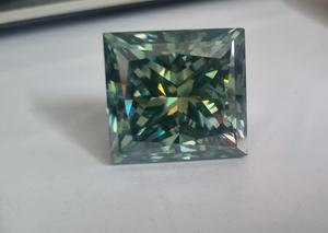 Diamante Moissanite de 38.25 CT con Corte Princesa | Moissanita Azul - Product Image 2