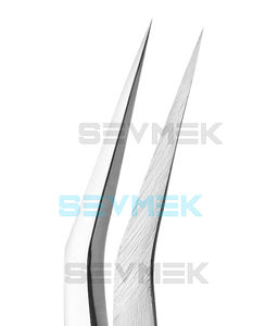 Pinzas profesionales para recoger pestañas con punta de fibra, ranuras antideslizantes, pinzas de volumen de pestañas, aplicador de pestañas de Sevmek Surgical - Product Image 2