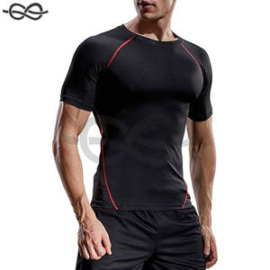 Camisetas de entrenamiento atlético de compresión para hombre, soporte de rendimiento y comodidad, absorción de humedad, transpirable, ropa deportiva de secado rápido para gimnasio - Product Image 2
