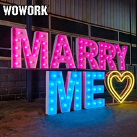 Décoration florale géante « LOVE Marry Me » pour mariage, fête ou événement – Fournisseur d'usine WOWORK 2026