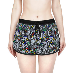 Orisun VI pantaloncini sportivi a vita alta da donna pantaloncini x pantaloncini Cargo in cotone Spandex con Logo personalizzato Hot Pattern AOP - Product Image 5
