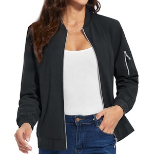 Blouson aviateur femme mode avec poches vestes de printemps manteau coupe-vent Vintage manches longues décontracté nouveau blouson aviateur - Product Image 2
