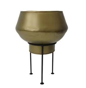 Jardinière décorative suspendue en fer rose brillant avec revêtement en poudre Pot de fleurs support pour le salon, le jardin et la décoration intérieure - Product Image 6
