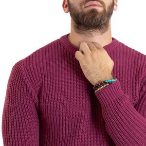 2025 Wholesale Custom Logo Men's Sportswear Crewneck Sweaters High Quality Comfortable Wool Cotton Breathable Men Sweater Winter - Product Image 3