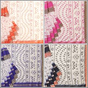 Saree en soie indienne à la mode avec le meilleur prix de gros fabriqué en Inde avec un bon emballage personnalisé de haute qualité - Product Image 3