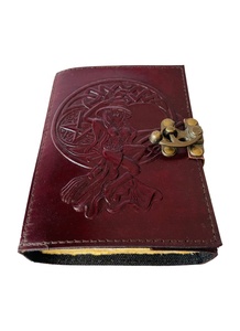 เซลติก wiccan สมุดรายชื่อเขียนไดอารี่ของขวัญกระดาษลายนูนทำด้วยมือหนังสีน้ำตาลเป็นมิตรต่อสิ่งแวดล้อม - Product Image 5