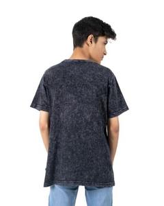 Camiseta holgada de manga corta con estampado abstracto de calavera para hombre, camisetas de lavado ácido para hombre, 100% de algodón, informal, lavado personalizado con patrón - Product Image 3