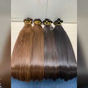 Extensiones de Cabello Humano Virgen Remy Camboyano de Lujo, Trama Única, Frente de Encaje Vietnamita, Punta Plana, Ondulado Liso Sedoso - Product Image 1