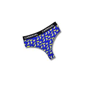 CARNAVAL Bragas brasileñas para mujer Ropa interior colorida con estampado de plátano Premium - Product Image 1
