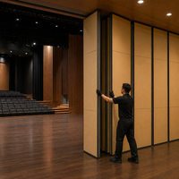 Mur mobile acoustique pour centre de spectacle artistique avec panneaux acoustiques pour projets de division en hauteur totale