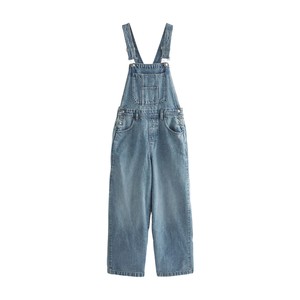 2022 Trending Women's Elegant Formal Denim Workwear Cargo Jumpsuit Baggy <b>Maternity</b> Jean Romper with Long Vintage <b>Overalls</b> - Product Image 3