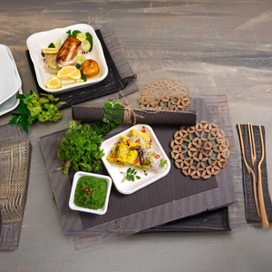 Vaisselle jetable biodégradable carrée de 6 pouces, écologique, en bagasse, pour les mariages et l'usage quotidien, approvisionnement à l'exportation - Product Image 3