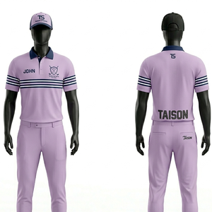 Maillot de golf pour homme violet 180 GSM en piqué de polyester respirant, broderie personnalisée, logo par sublimation, design à rayures, style premium - Product Image 3