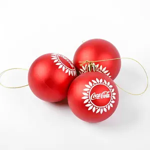 Colgante personalizado pintado a mano de lujo, producto de Navidad, adornos, bola de plástico para decoración de árbol