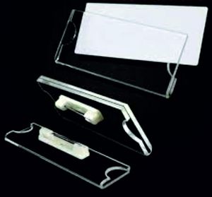 Custom Name Tag Clear Label Holders with <b>Pins</b> and Blank Printable Paper Inserts Simple Design Name <b>Badge</b> Holder - Product Image 5