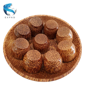 Tazas de madera de coco prensadas ecológicas, vasos reutilizables naturales - Product Image 6