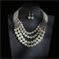Collier de perles à fermoir magnétique pour femme, élégant, tricoté, polyvalent, bijou de mode, accessoire à accent perle pour l'été