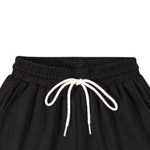 <b>Women</b> <b>Black</b> White Trim High Waist Running <b>Shorts</b> Athletic Sports <b>Shorts</b> Quick Dry Gym Training Summer Wear - Product Image 2