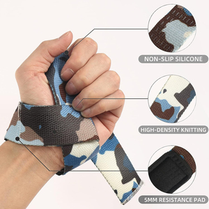 Cotton Hard Pull <b>Wrist</b> Lifting Straps Grips <b>Band</b>-Deadlift Strap with Neoprene Cushioned <b>Wrist</b> Padded and Anti-Skid Silicone Wrsp - Product Image 5